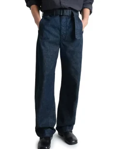 LEMAIRE Twisted Belted Pants Denim Indigo