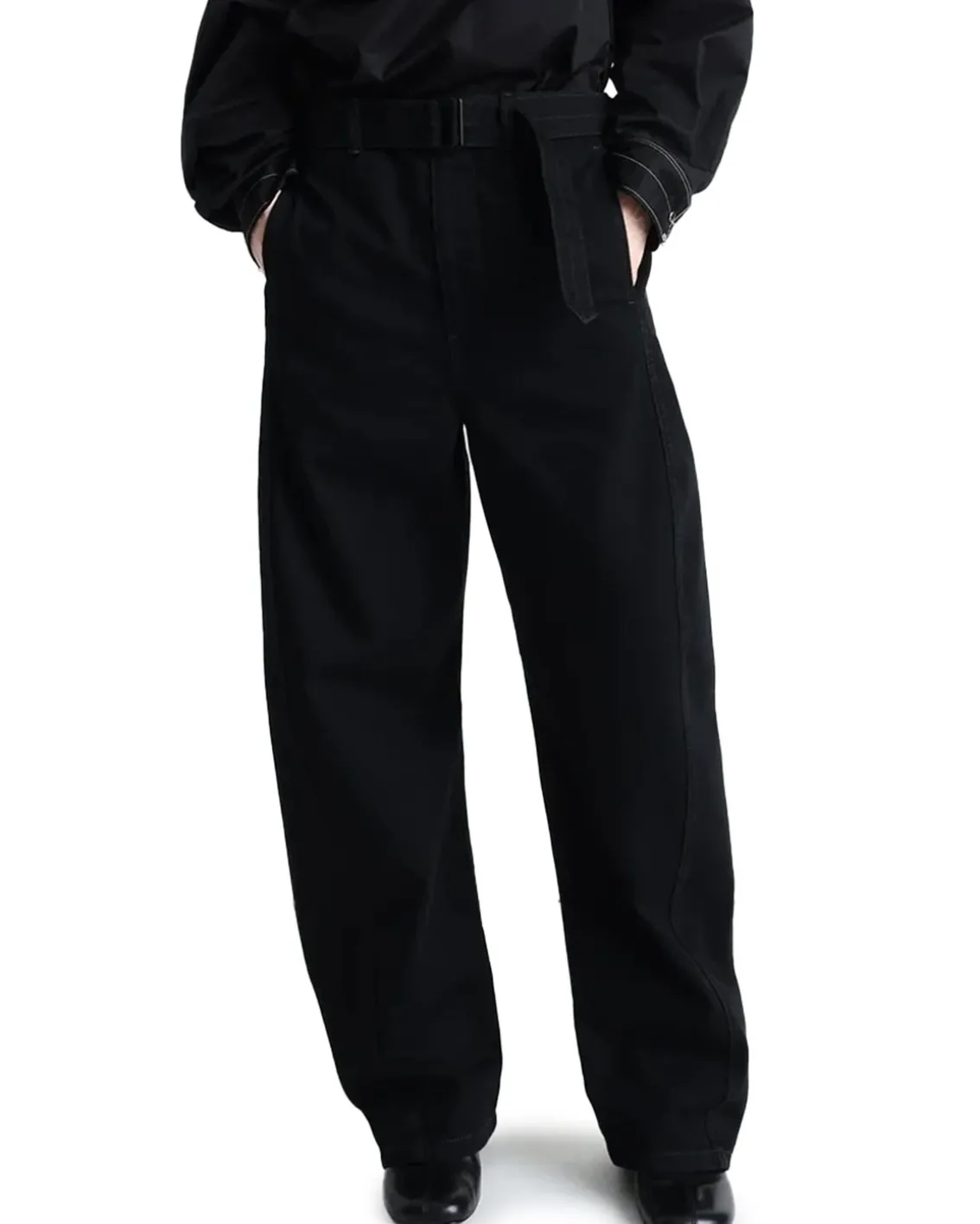 LEMAIRE Twisted Belted Pants Black