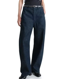 LEMAIRE Twisted Belted Pants Denim Indigo