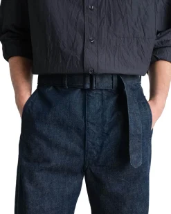LEMAIRE Twisted Belted Pants Denim Indigo