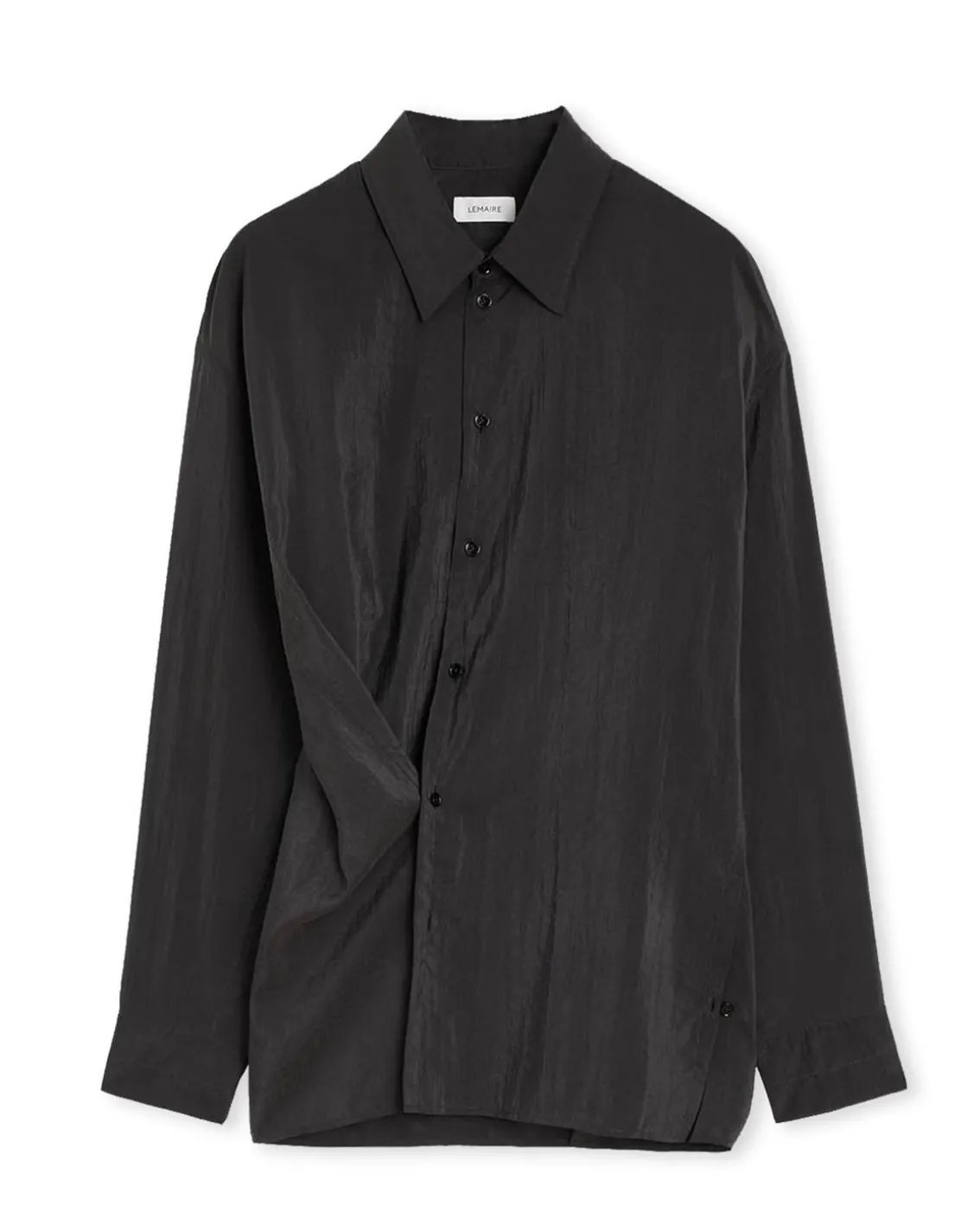 LEMAIRE Twisted Silk Shirt Dark Espresso