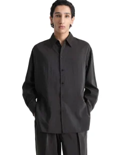 LEMAIRE Twisted Silk Shirt Dark Espresso