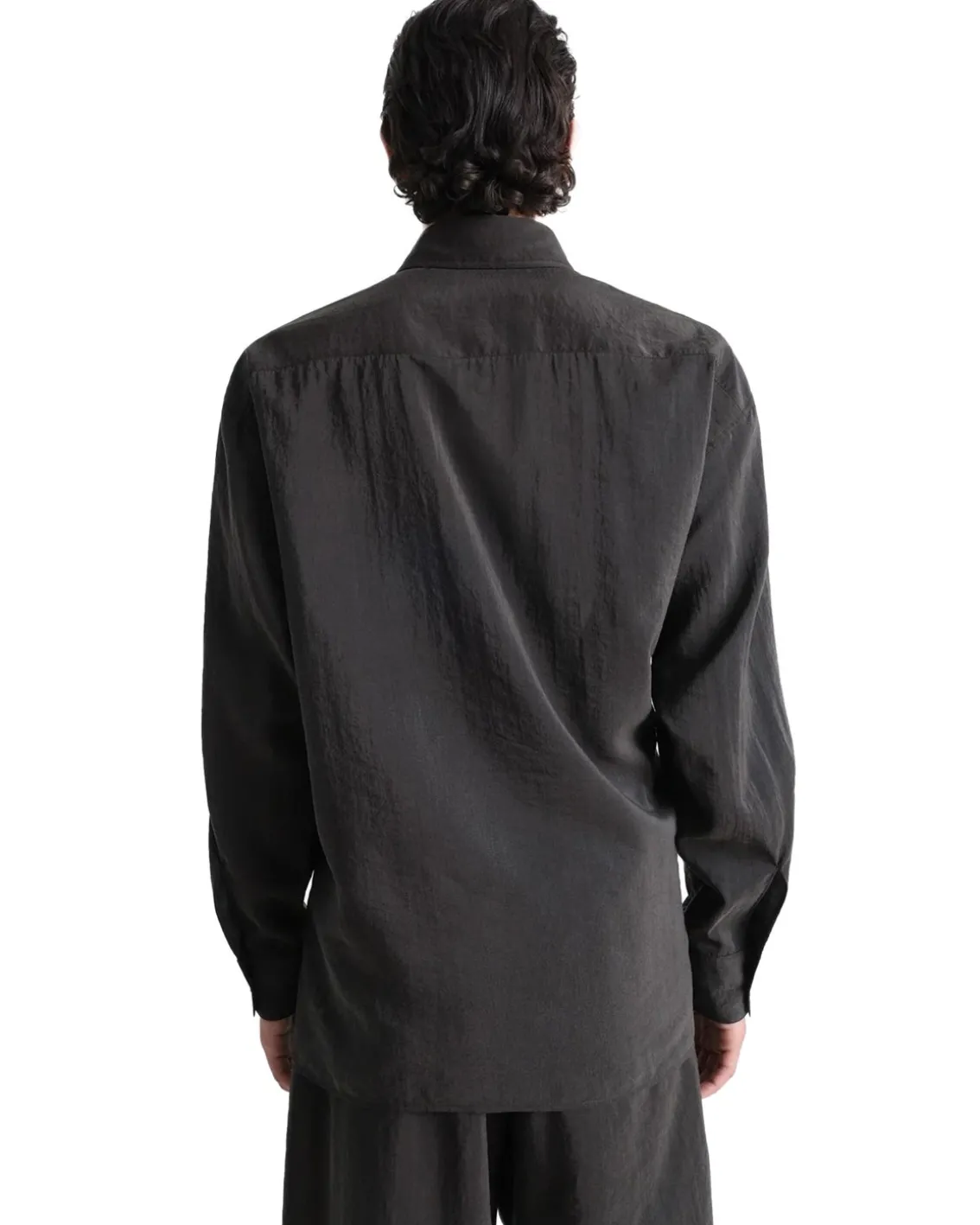 LEMAIRE Twisted Silk Shirt Dark Espresso