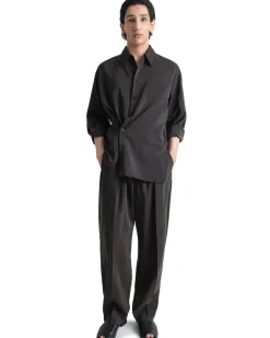 LEMAIRE Twisted Silk Shirt Dark Espresso