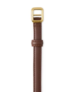 Lié Studio The Georgia Slim Belt Chocolate Brown