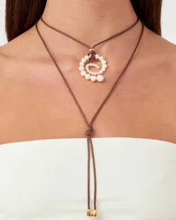 Éliou Arla Wrap Necklace White