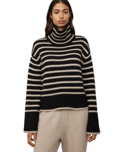 Lisa Yang Fleur Stripes Sweater Black/Sand