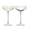 LSA INTERNATIONAL Aurelia Champagne Coupé Set Of 2 Clear