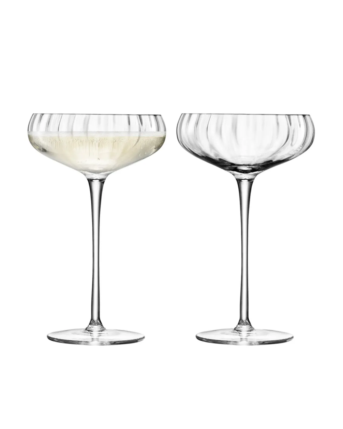 LSA INTERNATIONAL Aurelia Champagne Coupé Set Of 2 Clear