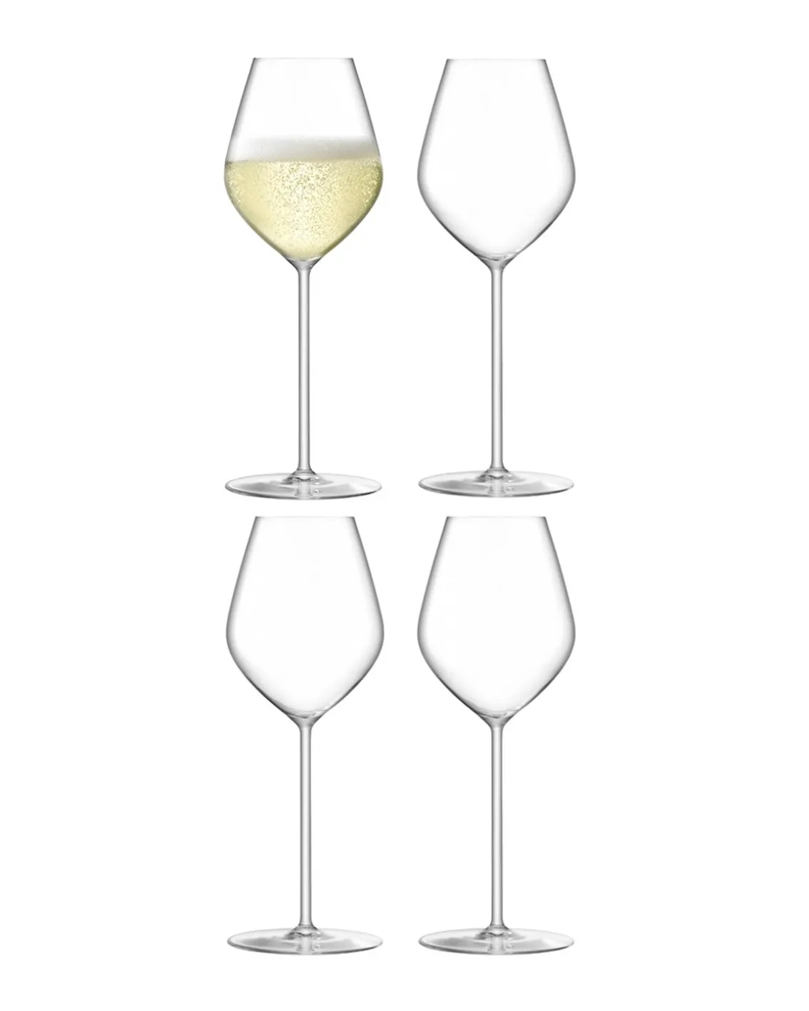 LSA INTERNATIONAL Borough Champagne Glass Set Of 4 Clear
