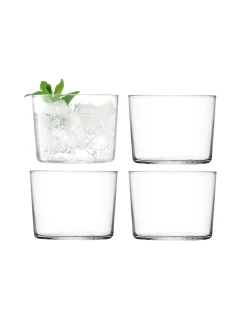 LSA INTERNATIONAL Gio Drinking Glass Set Of 4 Low Clear