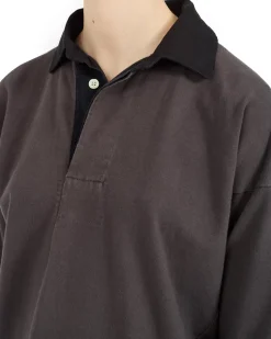 Maison Margiela Contrast Polo Shirt Anthracite