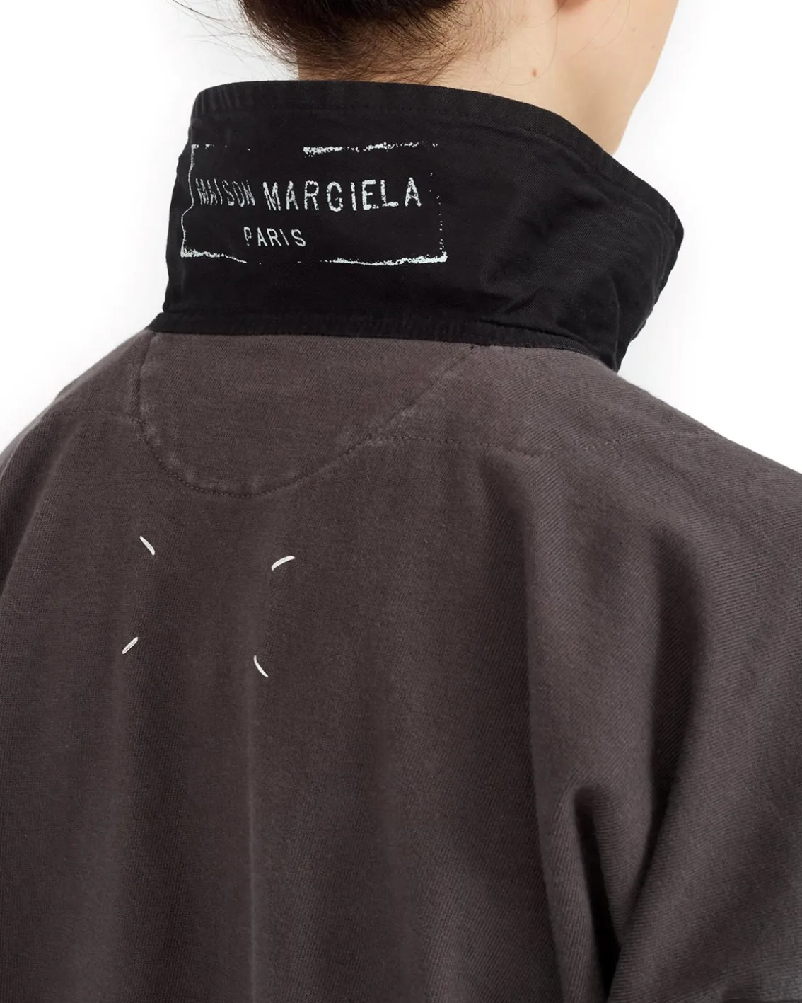 Maison Margiela Contrast Polo Shirt Anthracite