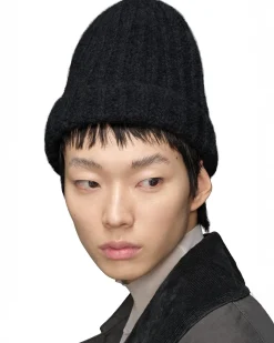 Maison Margiela Four Stitches Wool Beanie Black