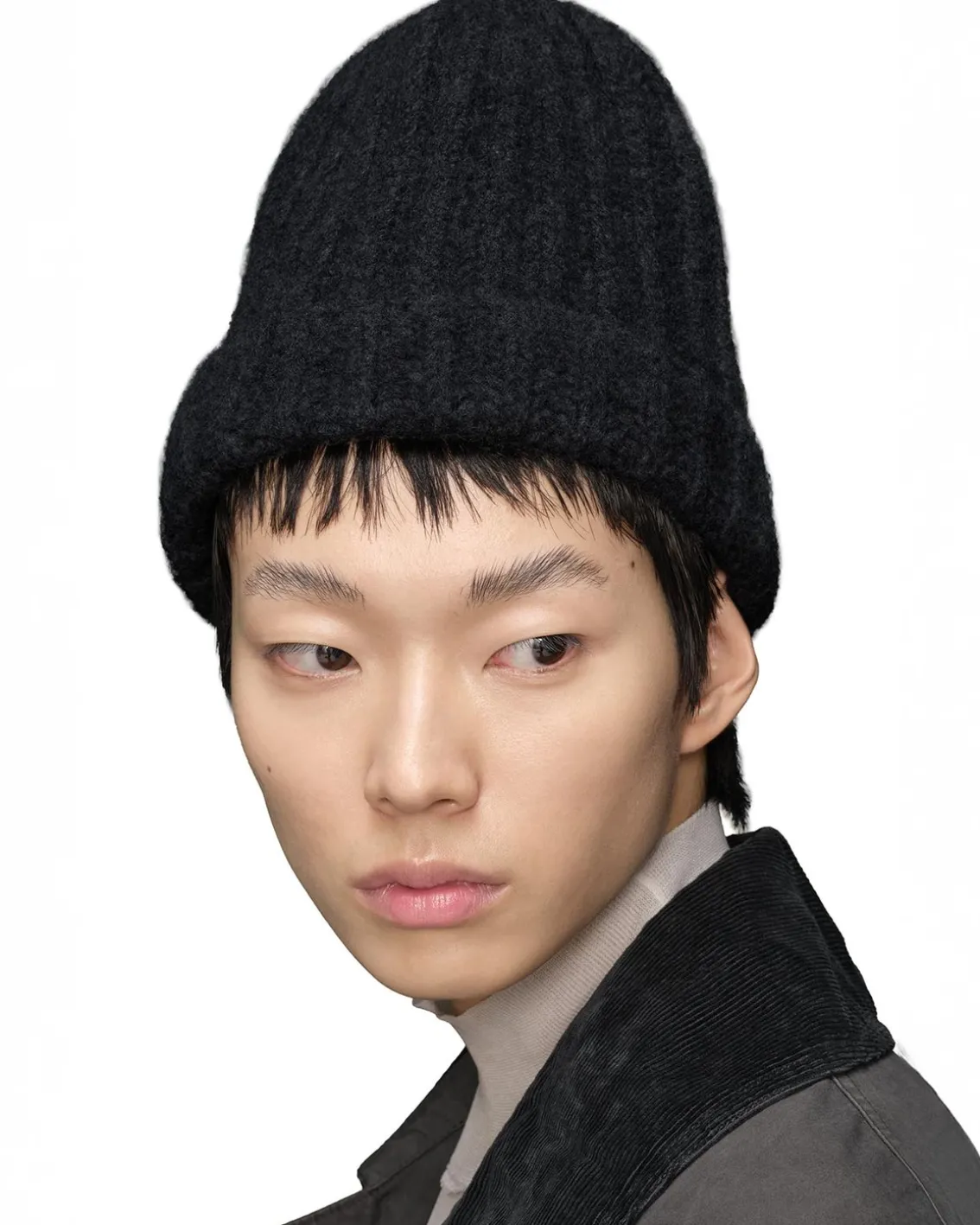 Maison Margiela Four Stitches Wool Beanie Black