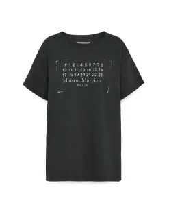 Maison Margiela Numeric Cotton T-Shirt Washed Black
