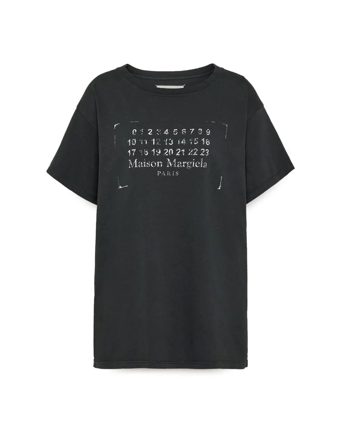 Maison Margiela Numeric Cotton T-Shirt Washed Black