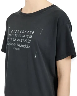 Maison Margiela Numeric Cotton T-Shirt Washed Black