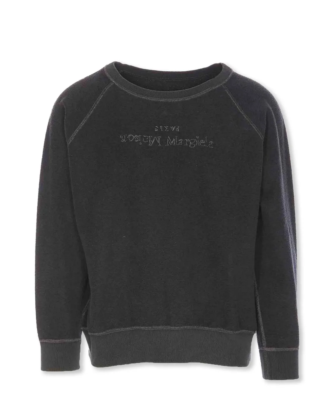 Maison Margiela Numeric Hooded Logo Sweatshirt Washed Black