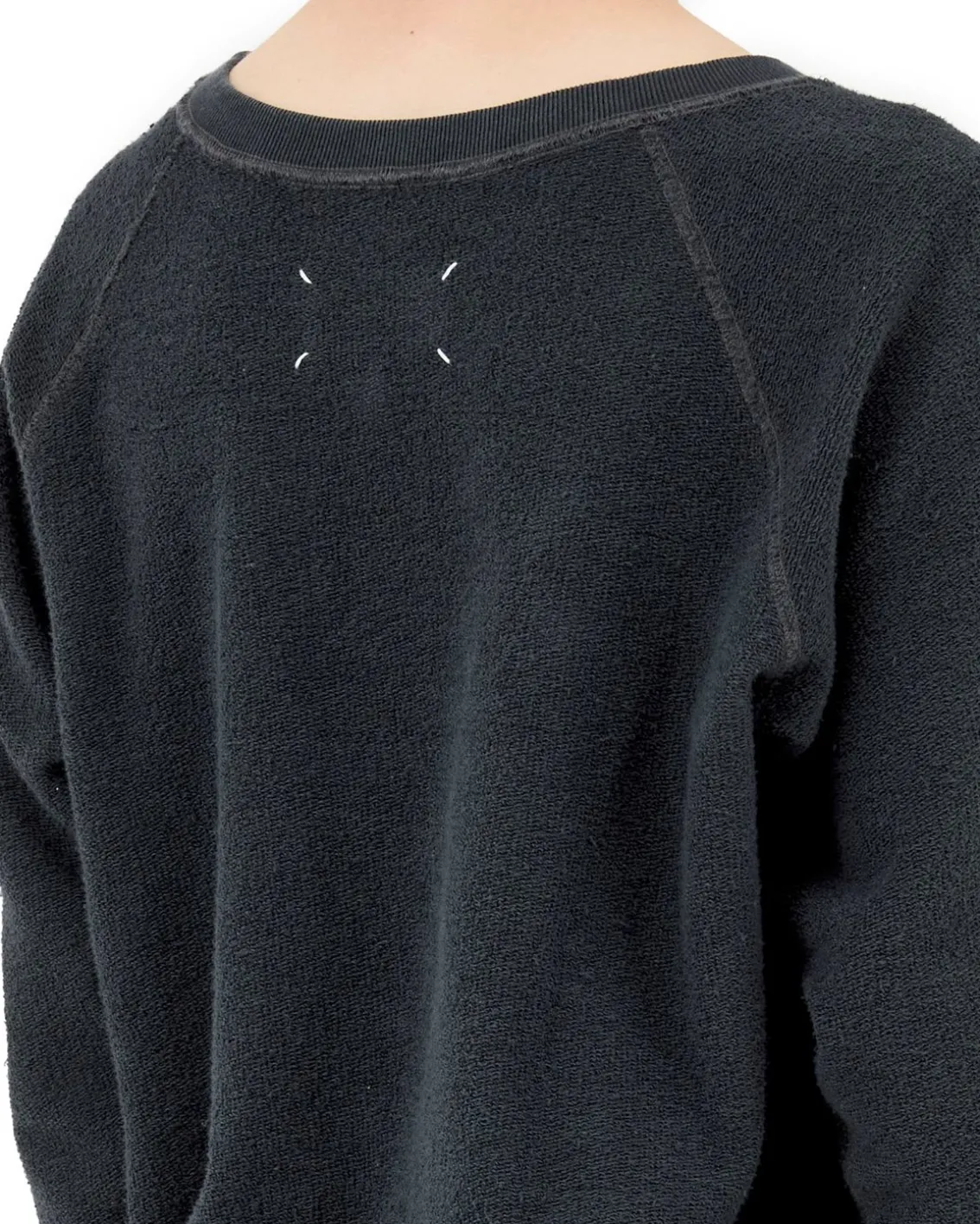 Maison Margiela Numeric Hooded Logo Sweatshirt Washed Black