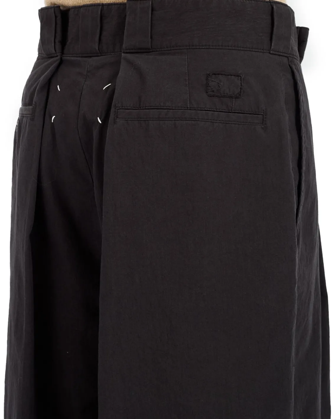 Maison Margiela Oversized Pleated Trousers Black