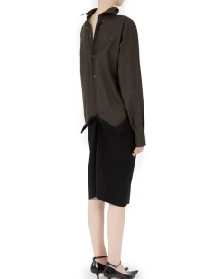 Maison Margiela Reworked Midi Dress Dark Brown/Black