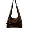 MARGESHERWOOD Halter Large Hobo Bag Choco Brown Suede