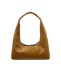 MARGESHERWOOD Hobo Shoulder Bag Soft Camel Crinkle
