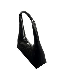 MARGESHERWOOD Hobo Shoulder Bag Black Crinkle