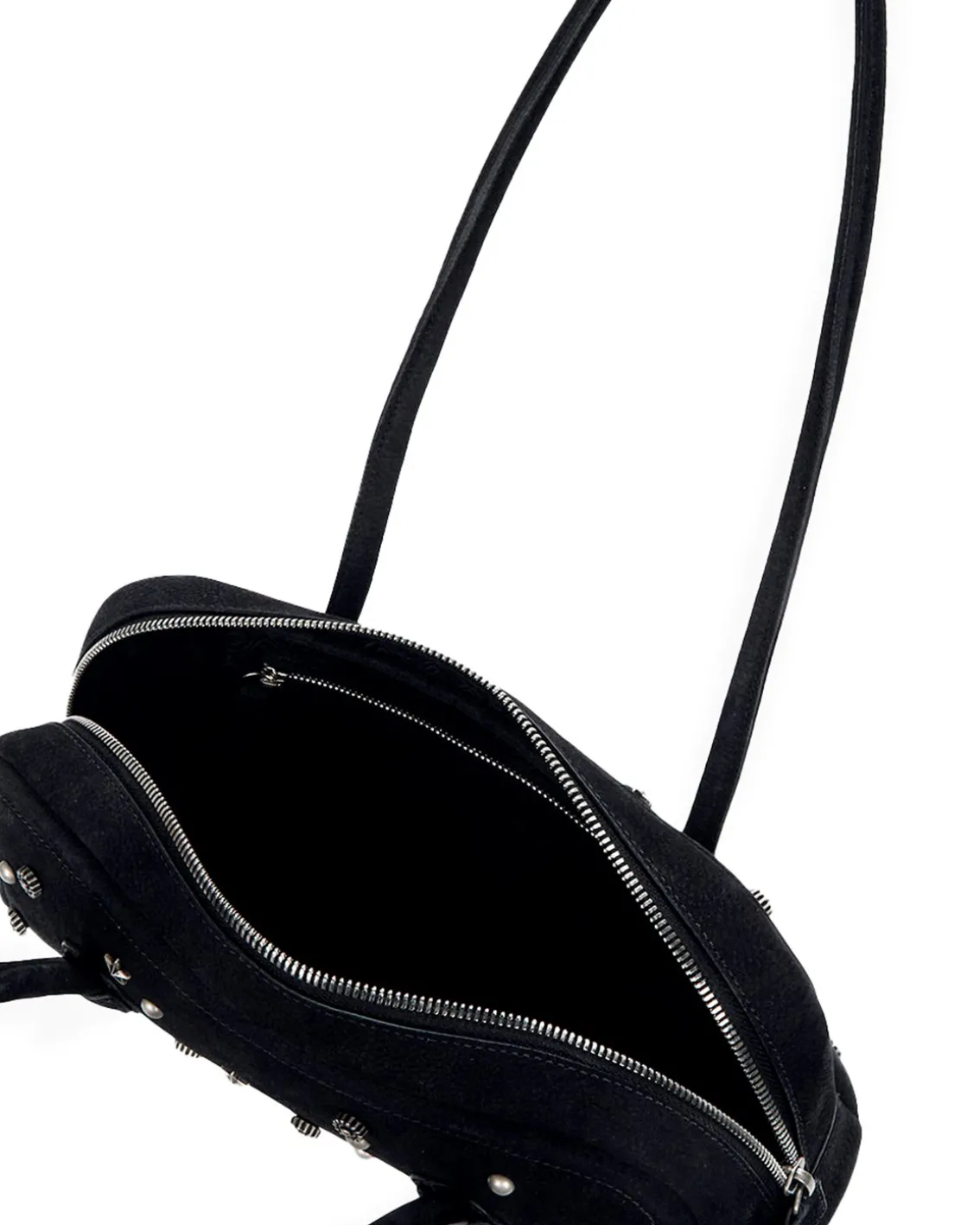 MARGESHERWOOD Soft Baguette Bag Black Studded