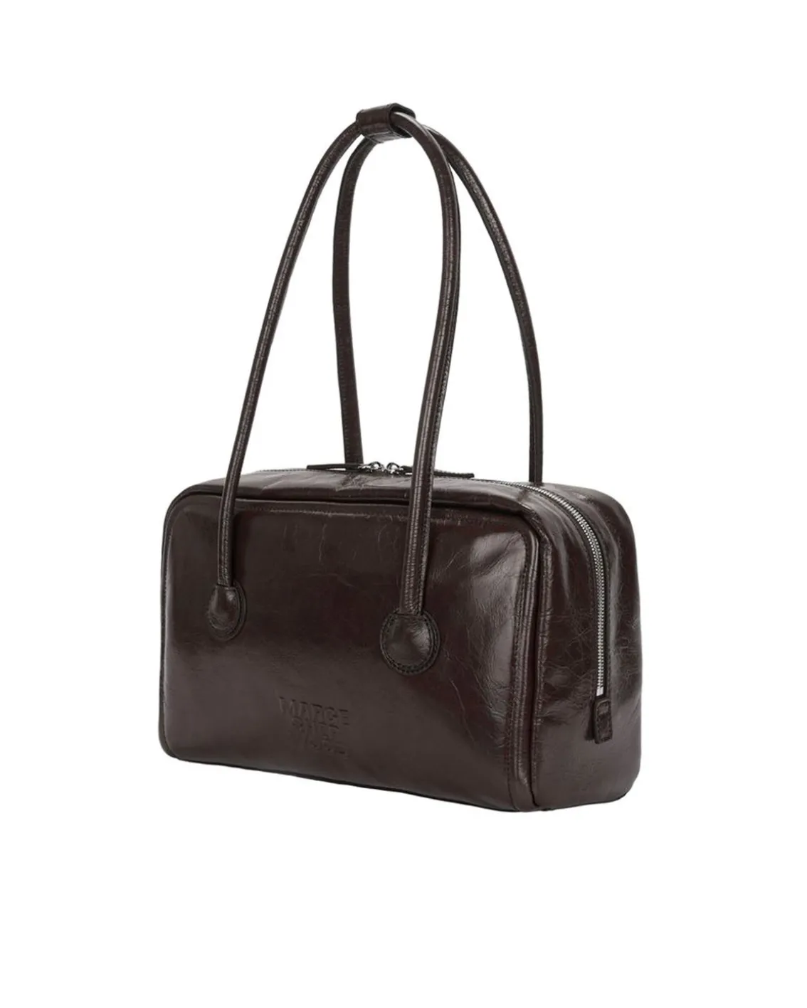 MARGESHERWOOD Soft Boston Bag Mocha Crinkle