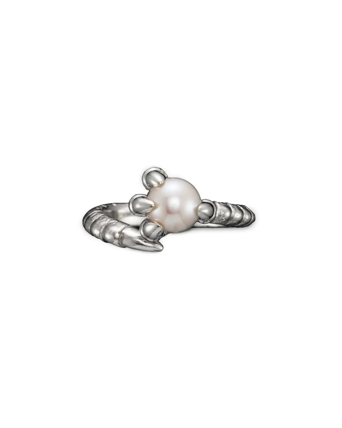 Maria Nilsdotter Claw Pearl Ring Silver