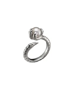 Maria Nilsdotter Claw Pearl Ring Silver