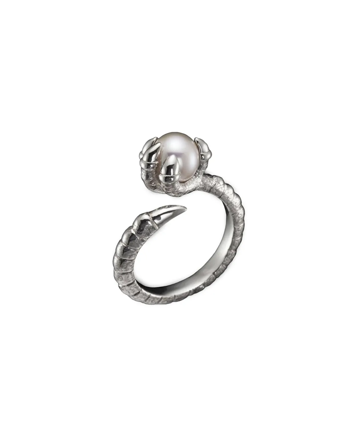 Maria Nilsdotter Claw Pearl Ring Silver