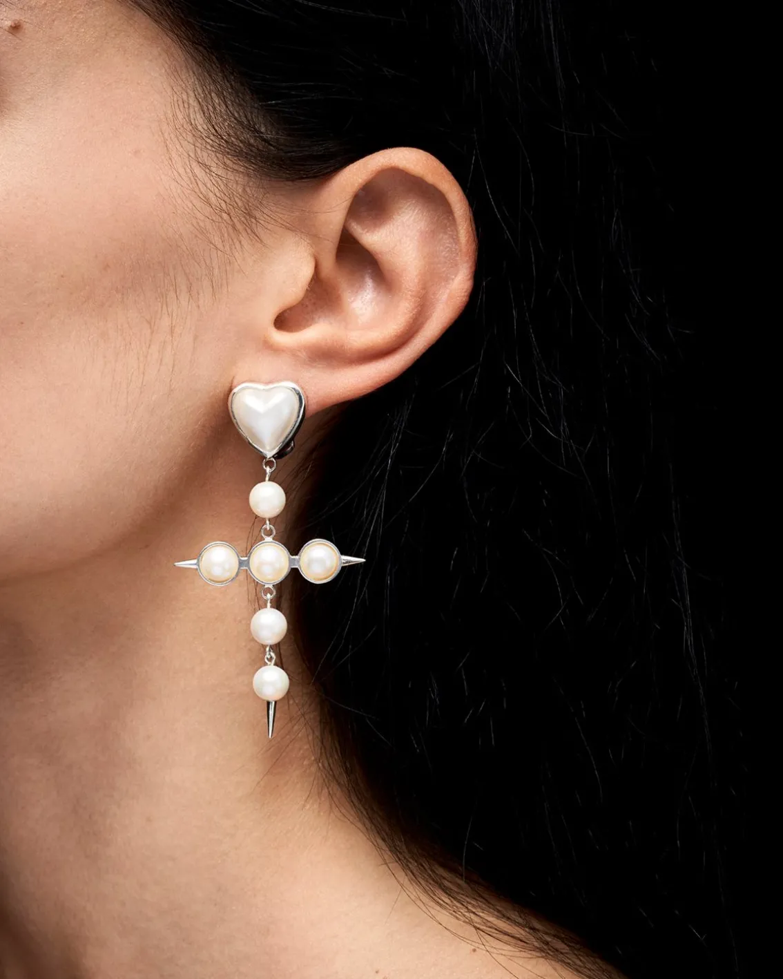 Maria Nilsdotter Empress Earring Silver