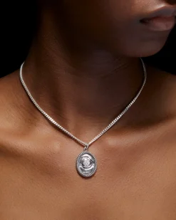 Maria Nilsdotter Lovers Eye Necklace Black Diamond Oxidized Silver