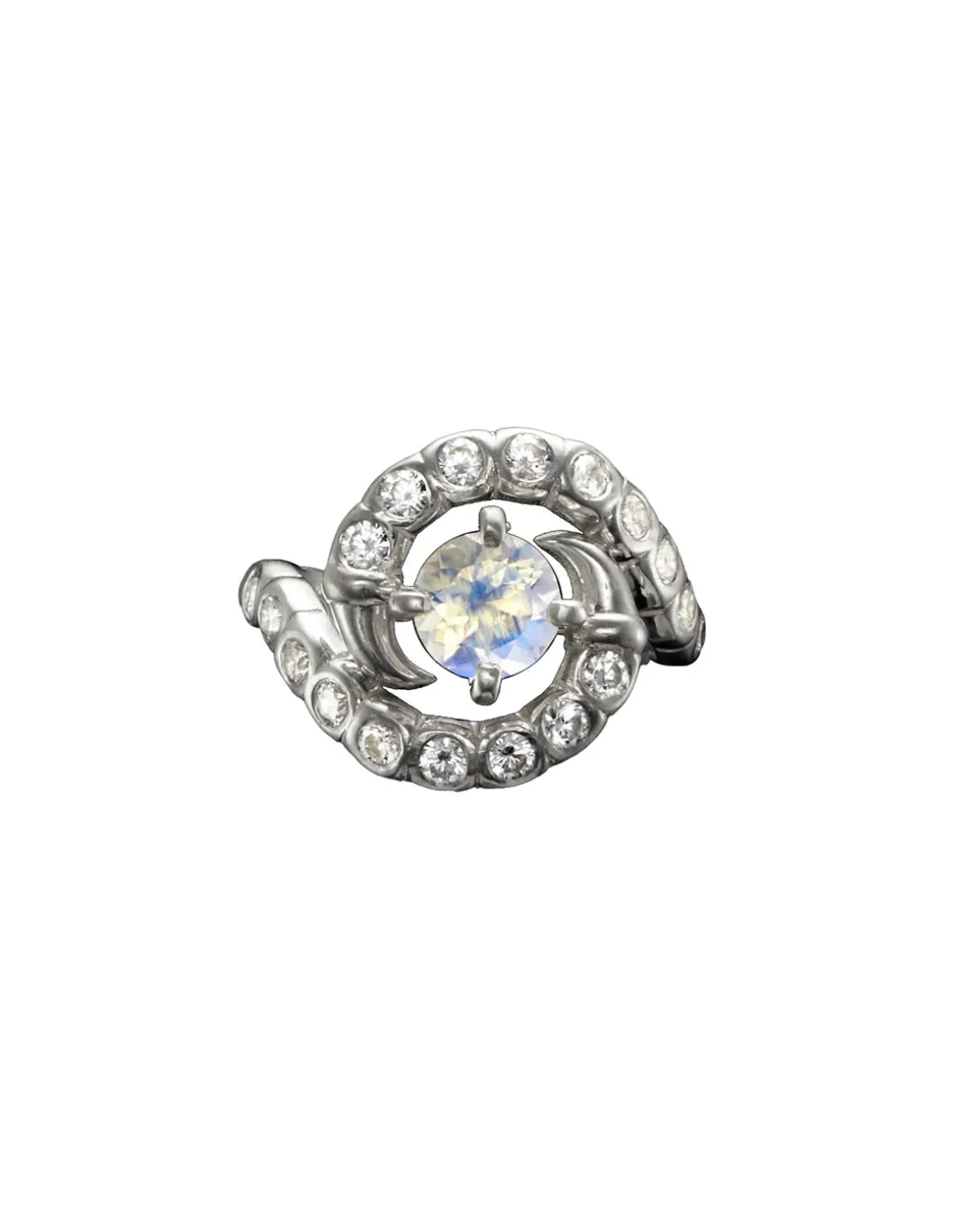 Maria Nilsdotter Maze Ring Moonstone Silver