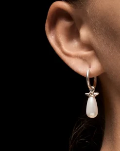 Maria Nilsdotter Pearl Tear Earring Silver