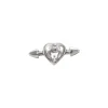 Maria Nilsdotter Pierced Heart Ear Stud Clear Quartz Silver