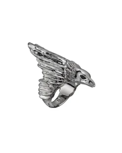 Maria Nilsdotter Raven Ring Black Marquise Cut Spinel Silver