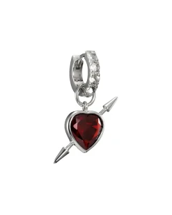 Maria Nilsdotter Rebel Love Earring Red Garnet Silver