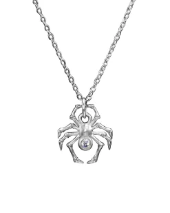 Maria Nilsdotter Spider Necklace Moonstone Silver