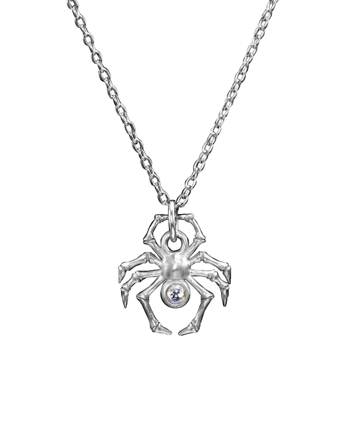 Maria Nilsdotter Spider Necklace Moonstone Silver