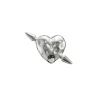 Maria Nilsdotter Tuvstarr's Heart Ear Stud Silver