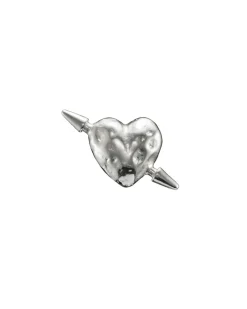 Maria Nilsdotter Tuvstarr's Heart Ear Stud Silver