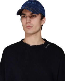Marni Denim Cap Iris Blue