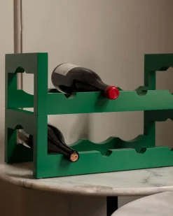 Massproductions Silo Stackable Wine Rack Pea Green