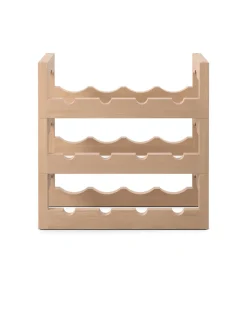 Massproductions Silo Stackable Wine Rack Natural Ash