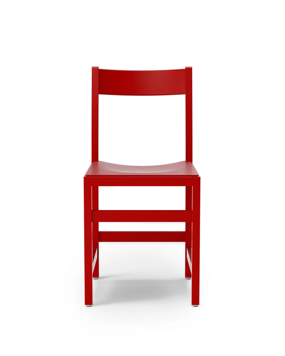Massproductions Waiter Chair Red Lacquered Beech