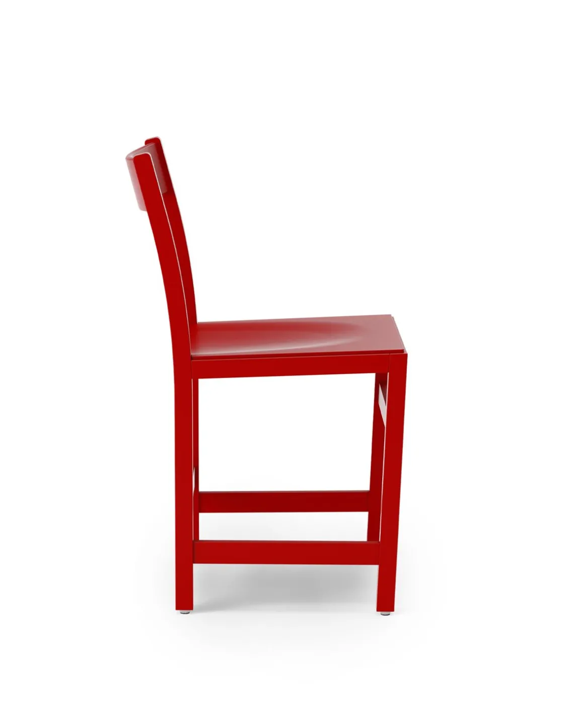 Massproductions Waiter Chair Red Lacquered Beech